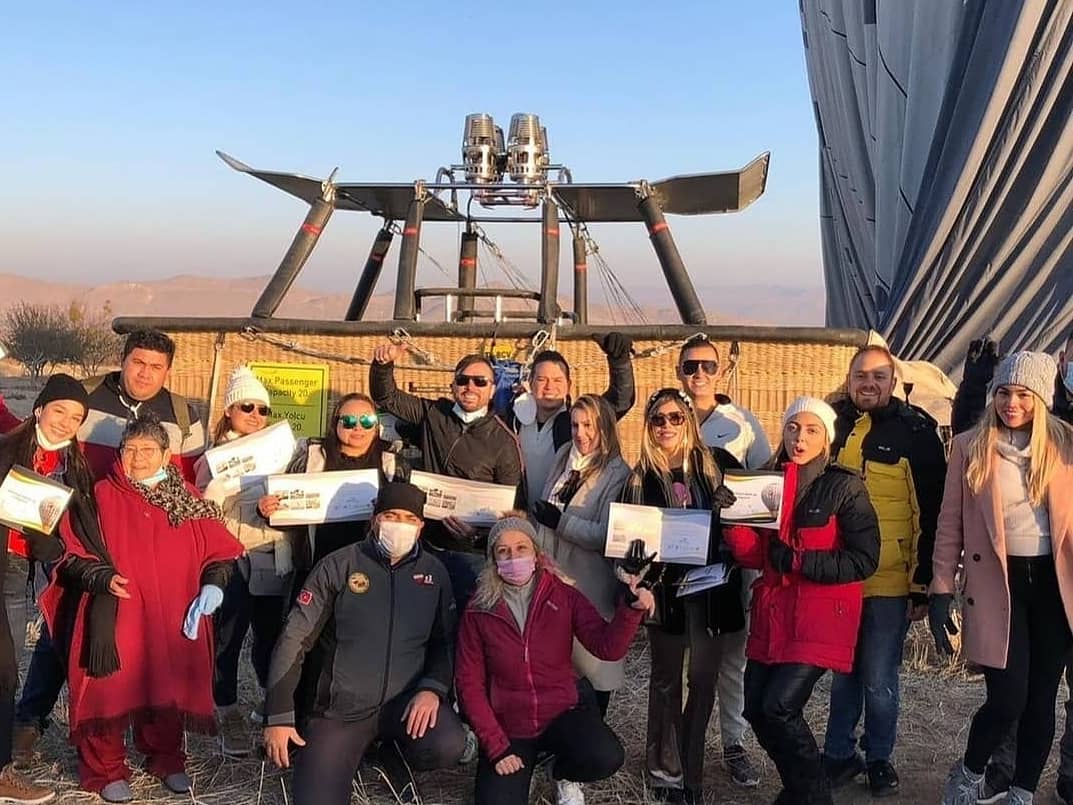 Kapadokya balon uçuşu sonrası sertifika